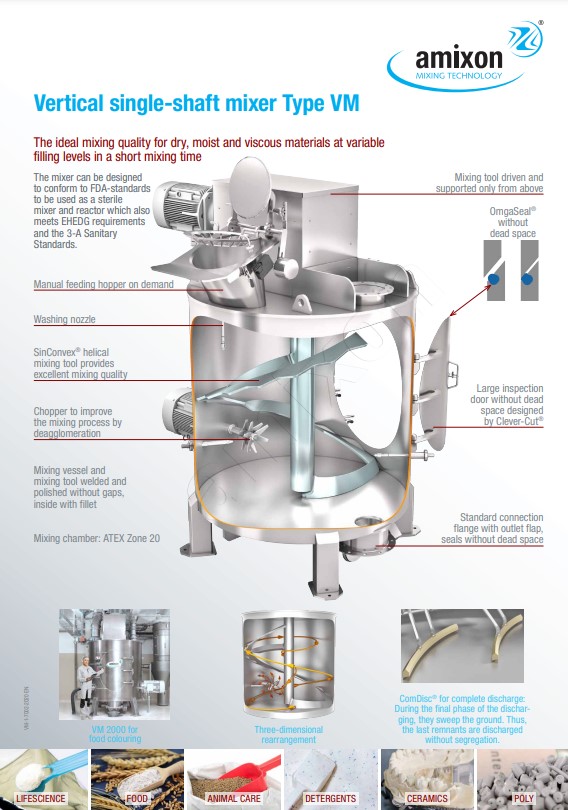 Amixon Vertical Single-Shaft Mixer Type VM